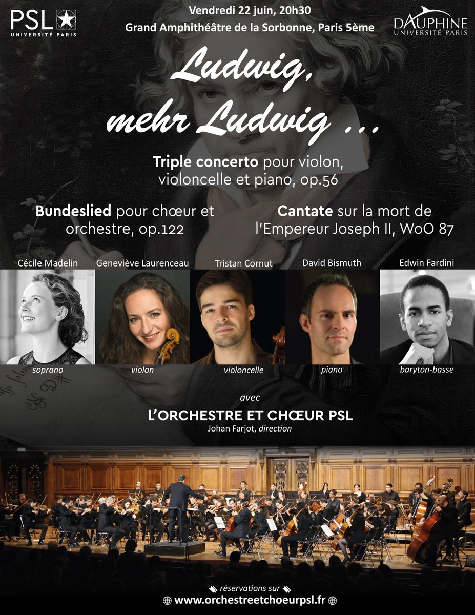 Concert de l'orchestre PSL le 22 juin 2018