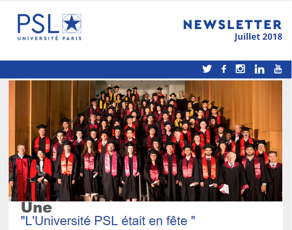 Newsletter PSL de Juillet 2018