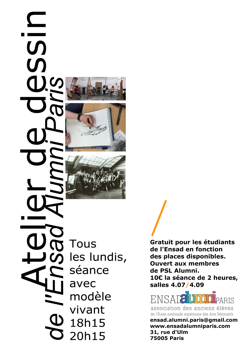 Atelier de dessin Ensad Alumni Paris